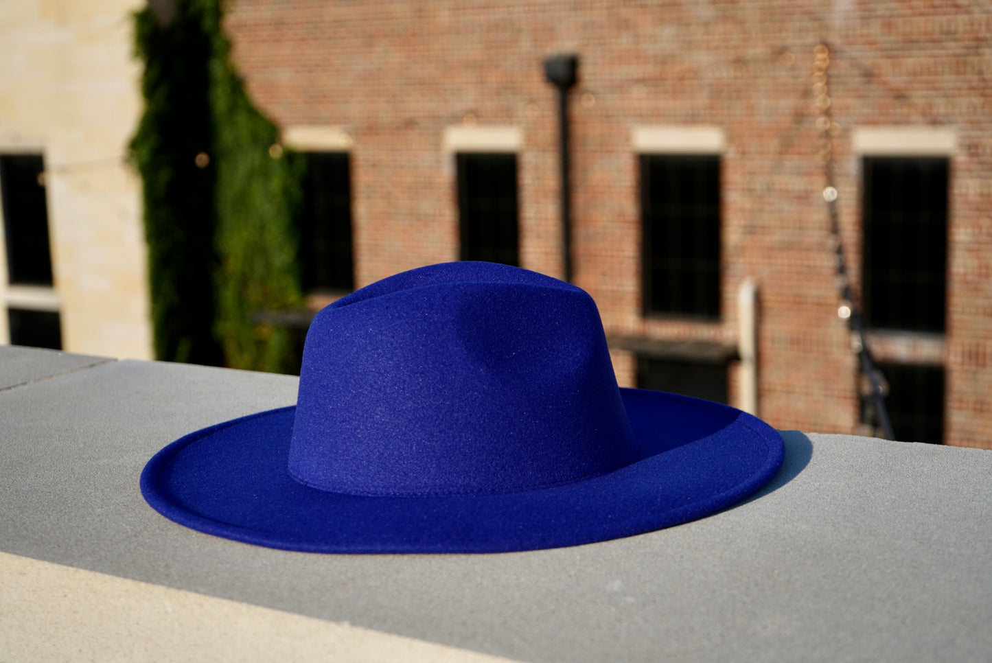 ATLANTA - WIDE BRIM FEDORA - BLUE