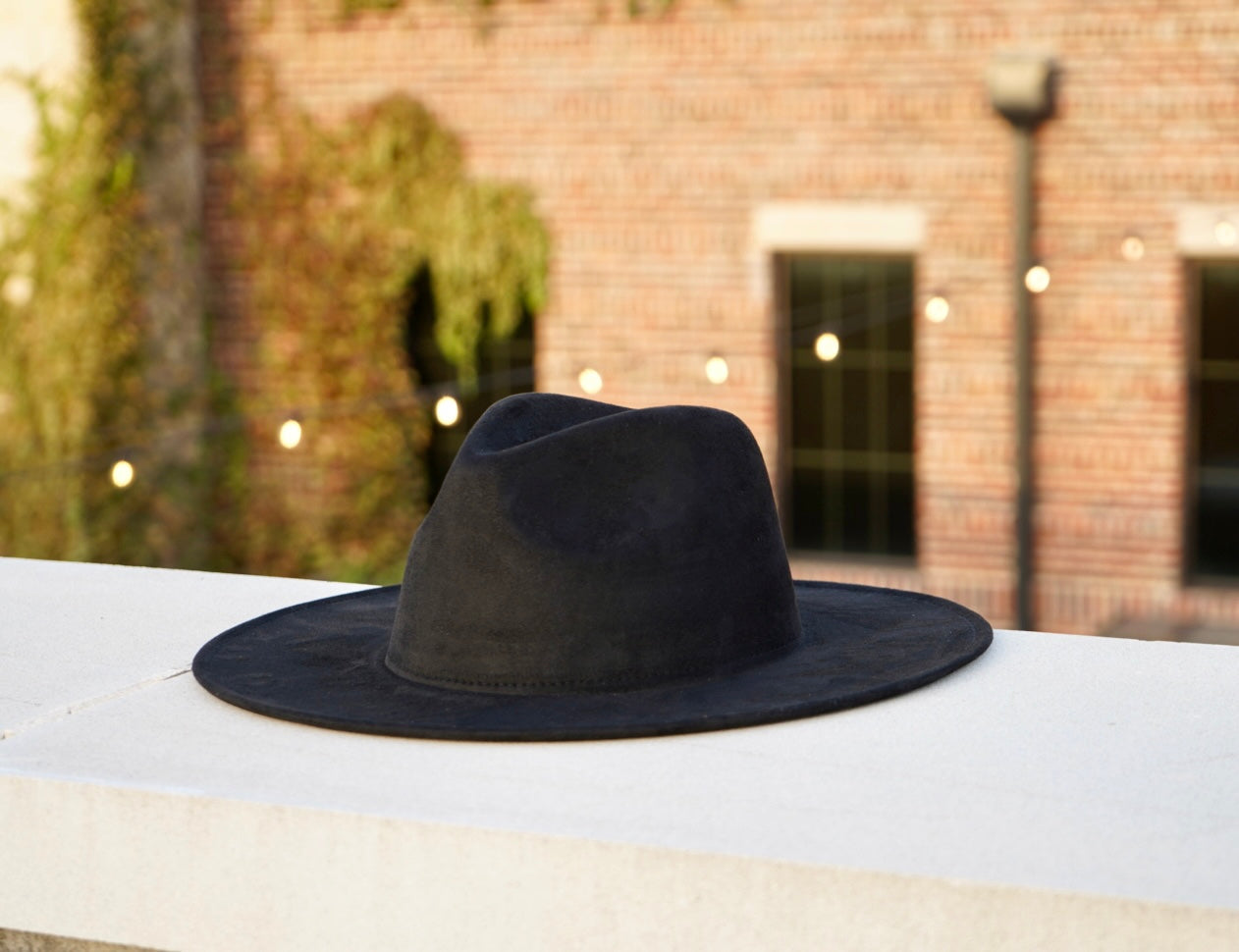 A photo of dope headwear's black color wide brim fedora in 2XL size.