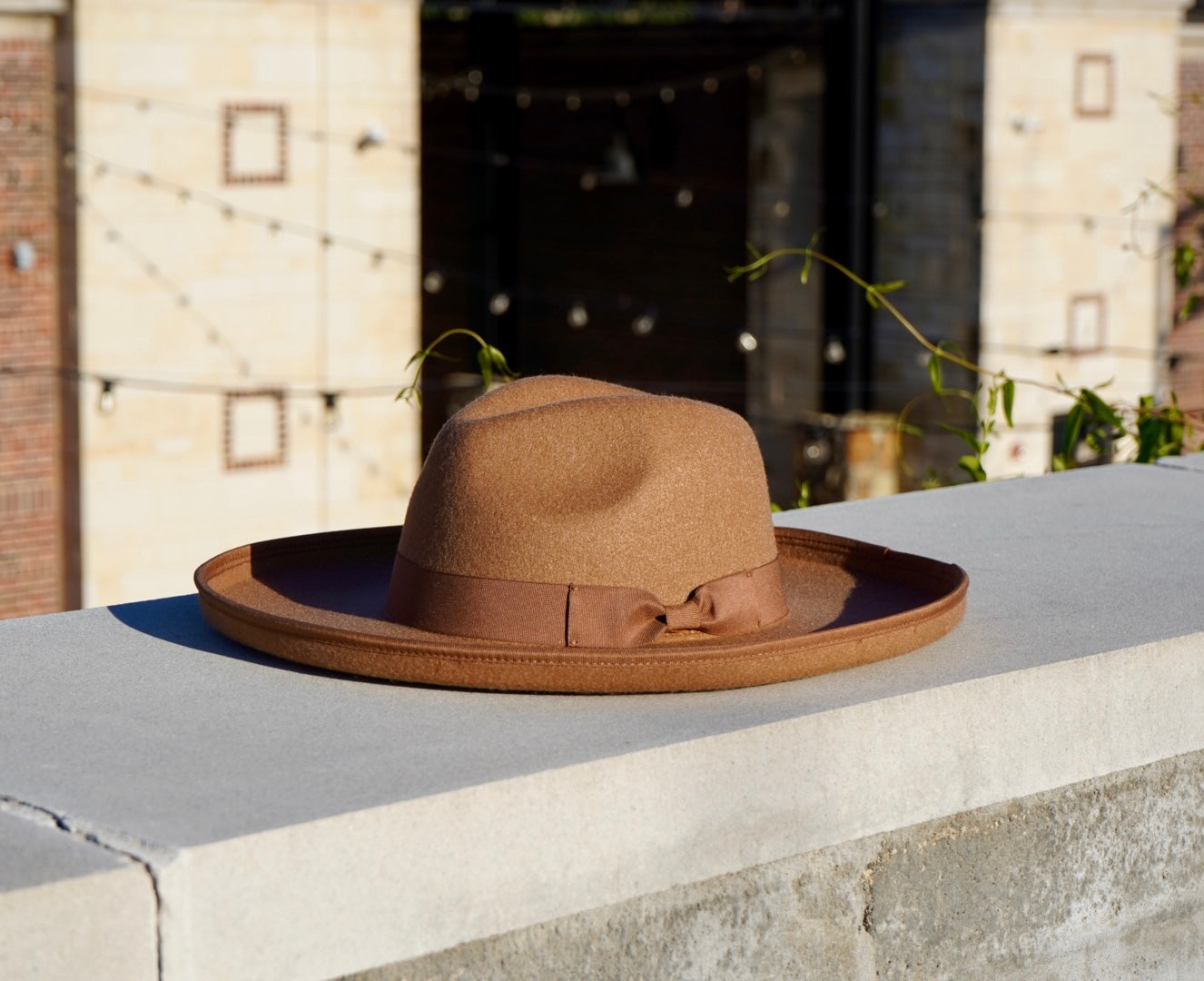 Dallas Pencil Brim Fedora - Dark Tan