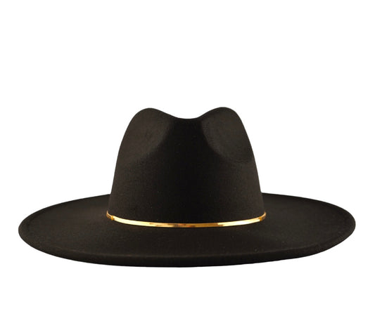 Hendrix Wide Brim Fedora - Black