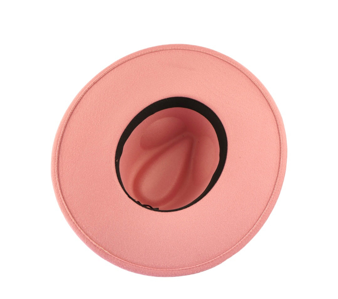ATLANTA - WIDE BRIM FEDORA - PINK