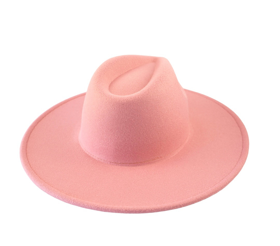 ATLANTA - WIDE BRIM FEDORA - PINK