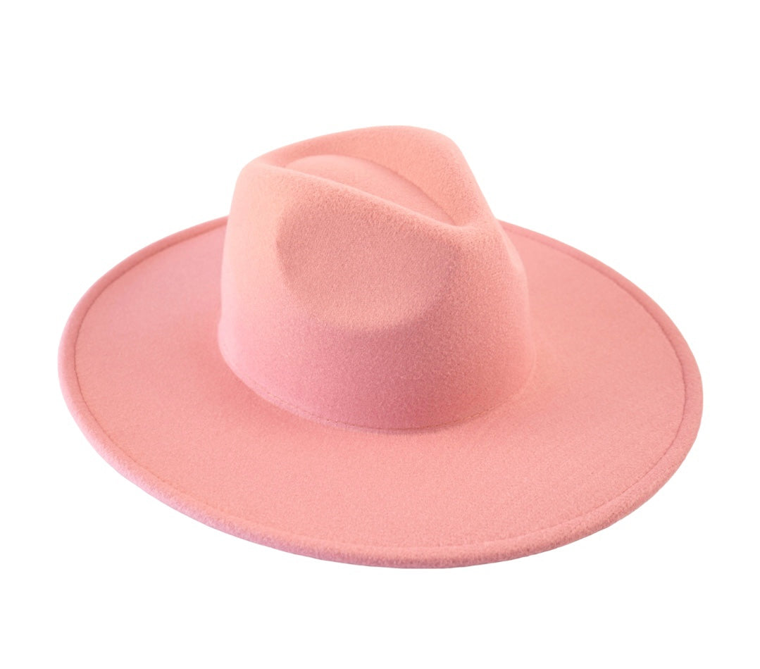 ATLANTA - WIDE BRIM FEDORA - PINK