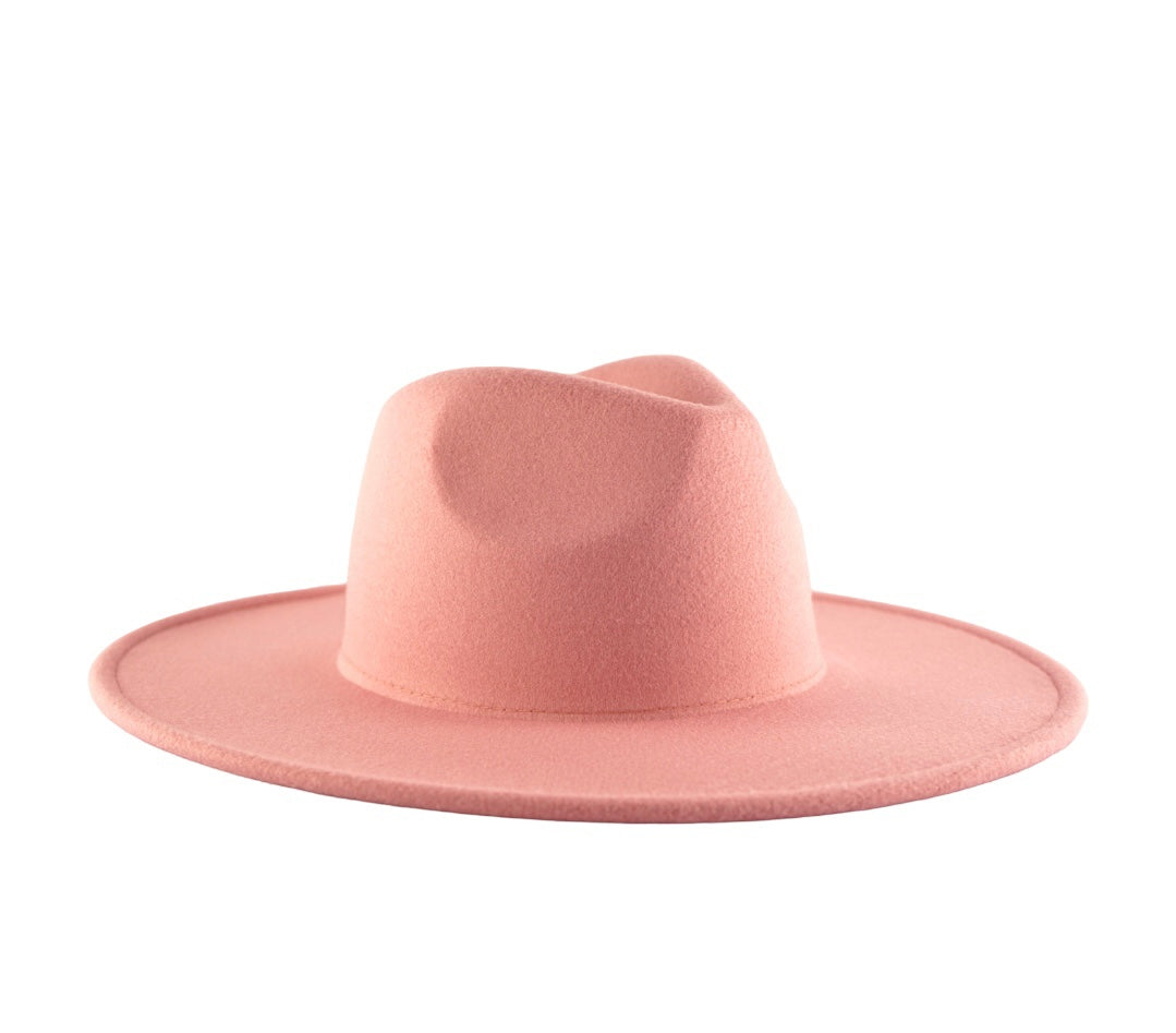 ATLANTA - WIDE BRIM FEDORA - PINK