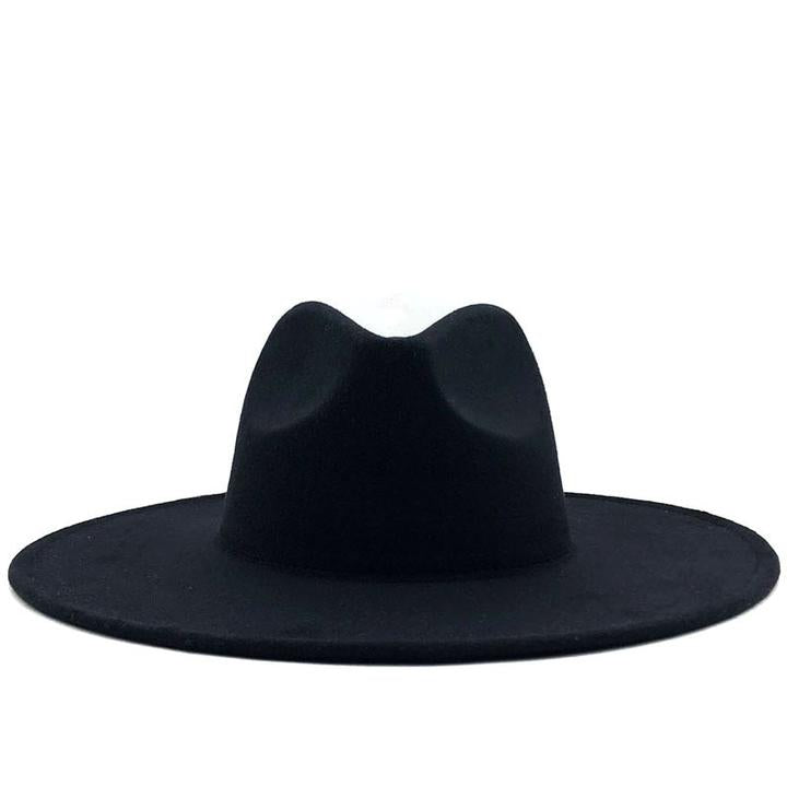 ATLANTA - WIDE BRIM FEDORA HAT - BLACK – Dope Headwear