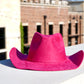 Vegas Rhinestone Cowgirl Hat - Fuchsia