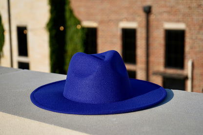 ATLANTA - WIDE BRIM FEDORA - BLUE