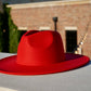 Atlanta Wide Brim Fedora - Red