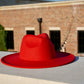 Atlanta Wide Brim Fedora - Red