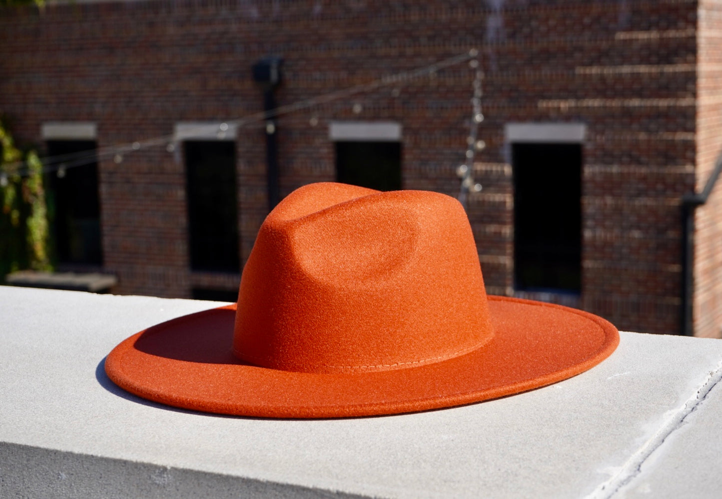 Atlanta Wide Brim Fedora - Orange