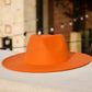 Savannah Wide Brim Fedora - Orange