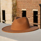 Atlanta Wide Brim Fedora - Dark Tan