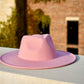 Savannah Wide Brim Fedora - Pink