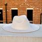 Atlanta Suede Wide Brim Fedora - Cream