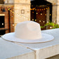 Atlanta Suede Wide Brim Fedora - Cream