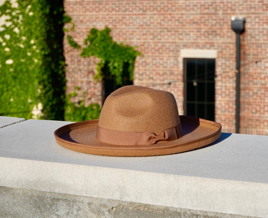 Dallas Pencil Brim Fedora - Dark Tan