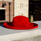 Dallas Pencil Brim Fedora - Red