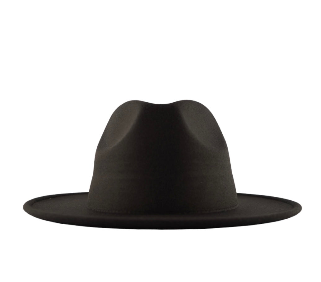 Dope hats shop wide brim traditional fedora in black color.