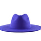 Dope Headwear's blue color wide brim unisex fedora hat.