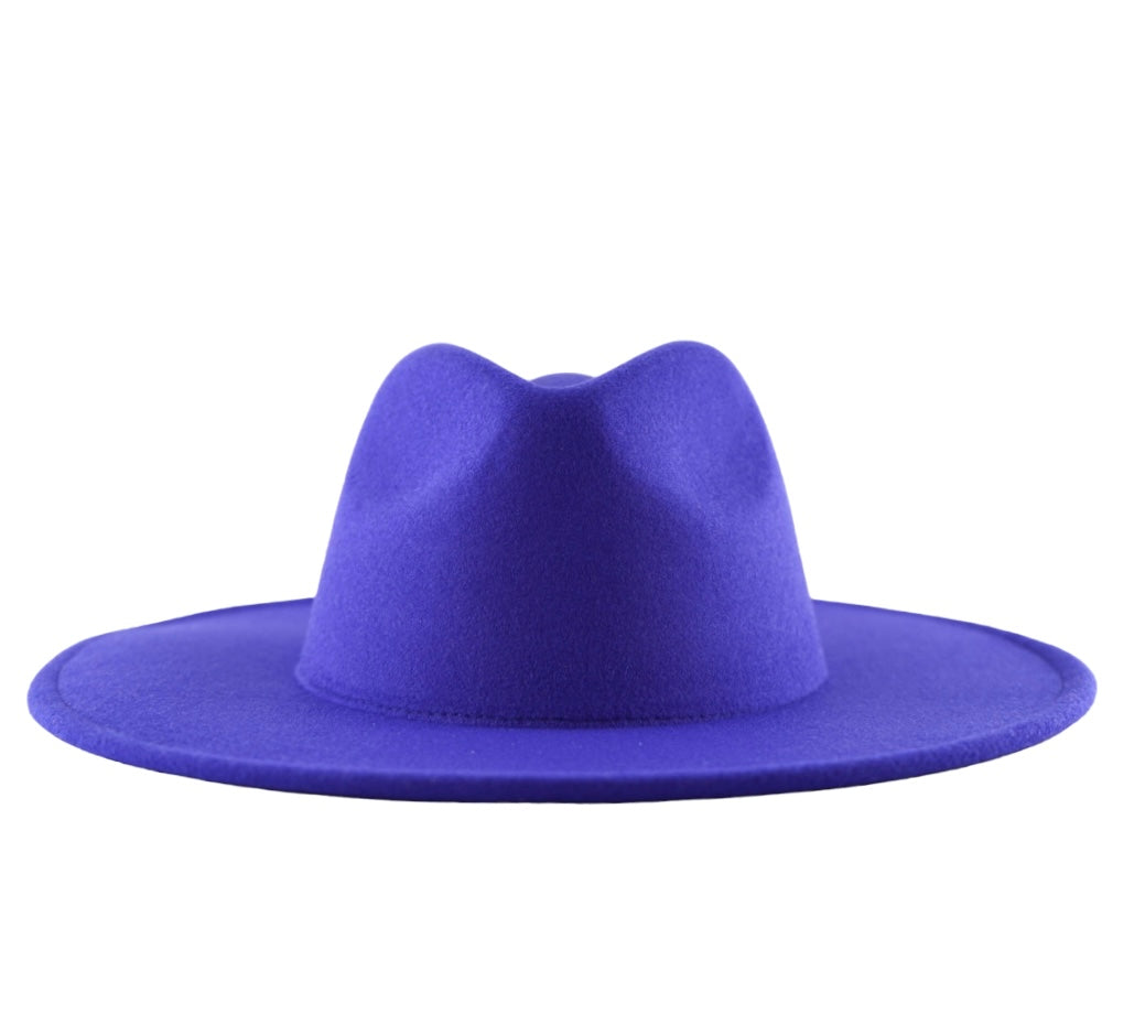 Dope Headwear's blue color wide brim unisex fedora hat.