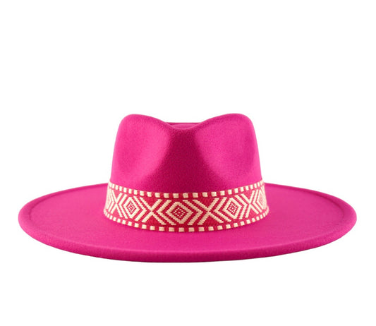 Dope Headwear's fuchsia color wide brim hat for girls.