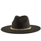 Brooklyn Wide Brim Fedora - Black