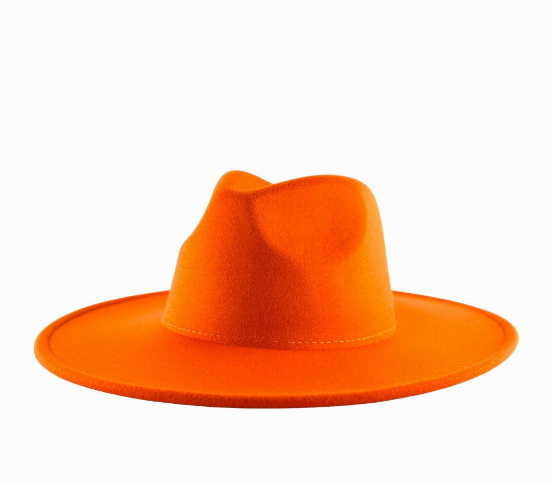 Atlanta Wide Brim Fedora - Orange