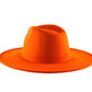 Atlanta Wide Brim Fedora - Orange