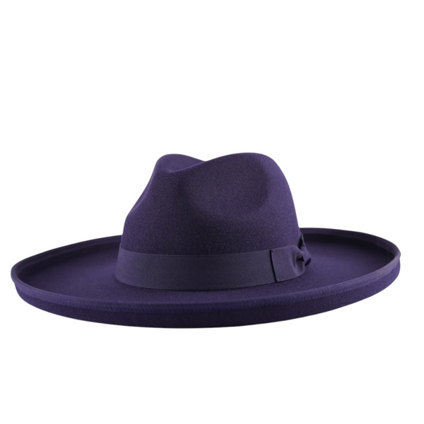 Dallas - Pencil Brim Fedora Hat - Navy Blue – Dope Headwear