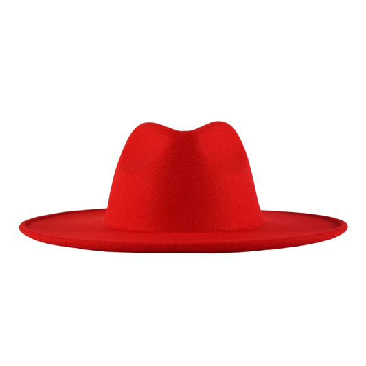 Atlanta Wide Brim Fedora - Red