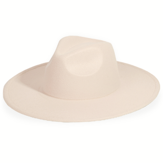 ATLANTA - WIDE BRIM FEDORA - IVORY