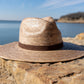 SOUTH BEACH - PALM WIDE BRIM HAT - DARK