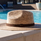 South Beach Palm Wide Brim Sun Hat - Dark