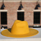 ATLANTA - WIDE BRIM FEDORA - YELLOW
