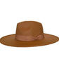 TORI - WIDE BRIM FEDORA - BROWN