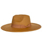ZOE - WIDE BRIM FEDORA - KHAKI