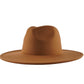 A picture of dope hat's wide brim fedora in dark tan color.