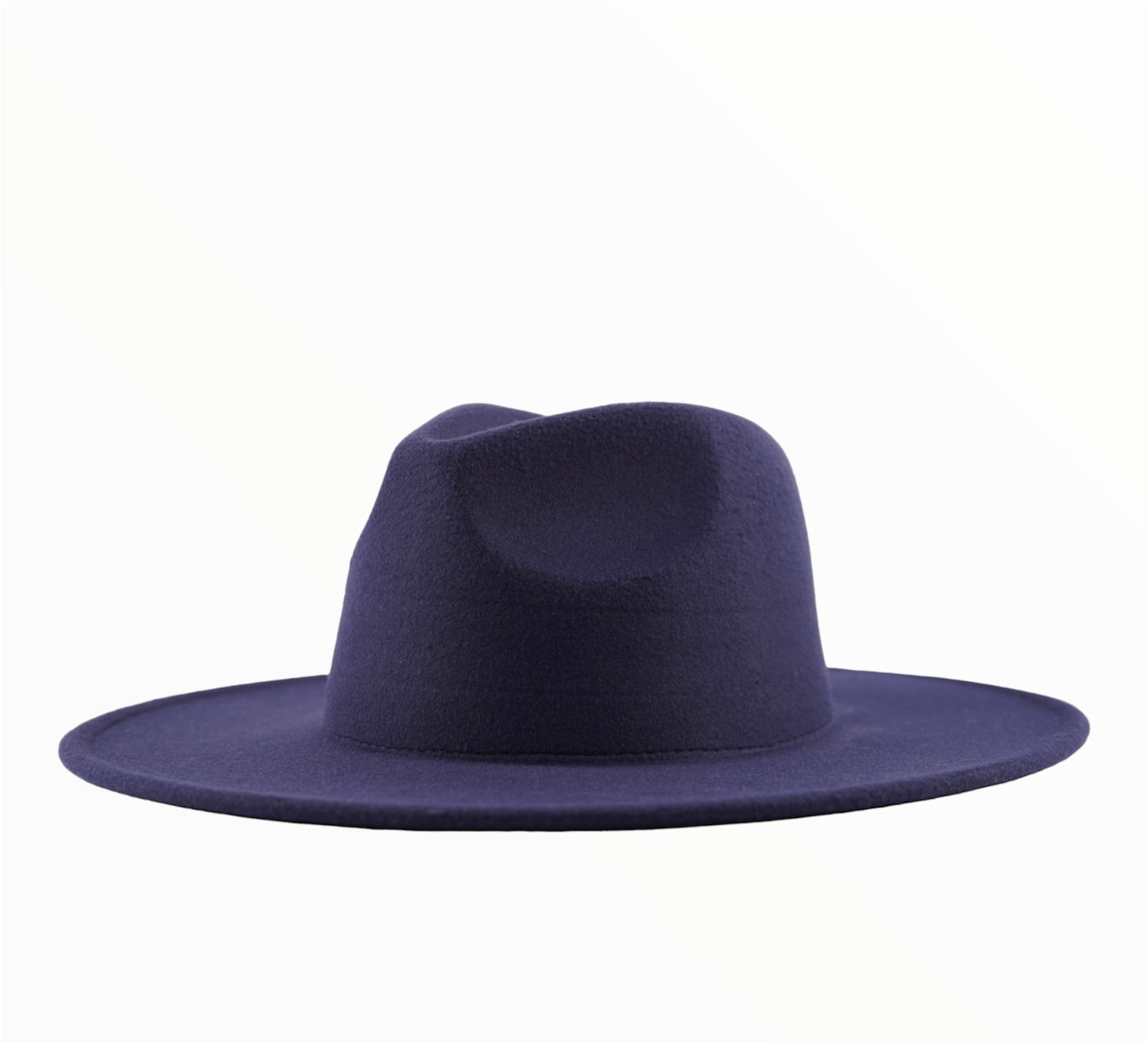 Atlanta Wide Brim Fedora - Navy Blue