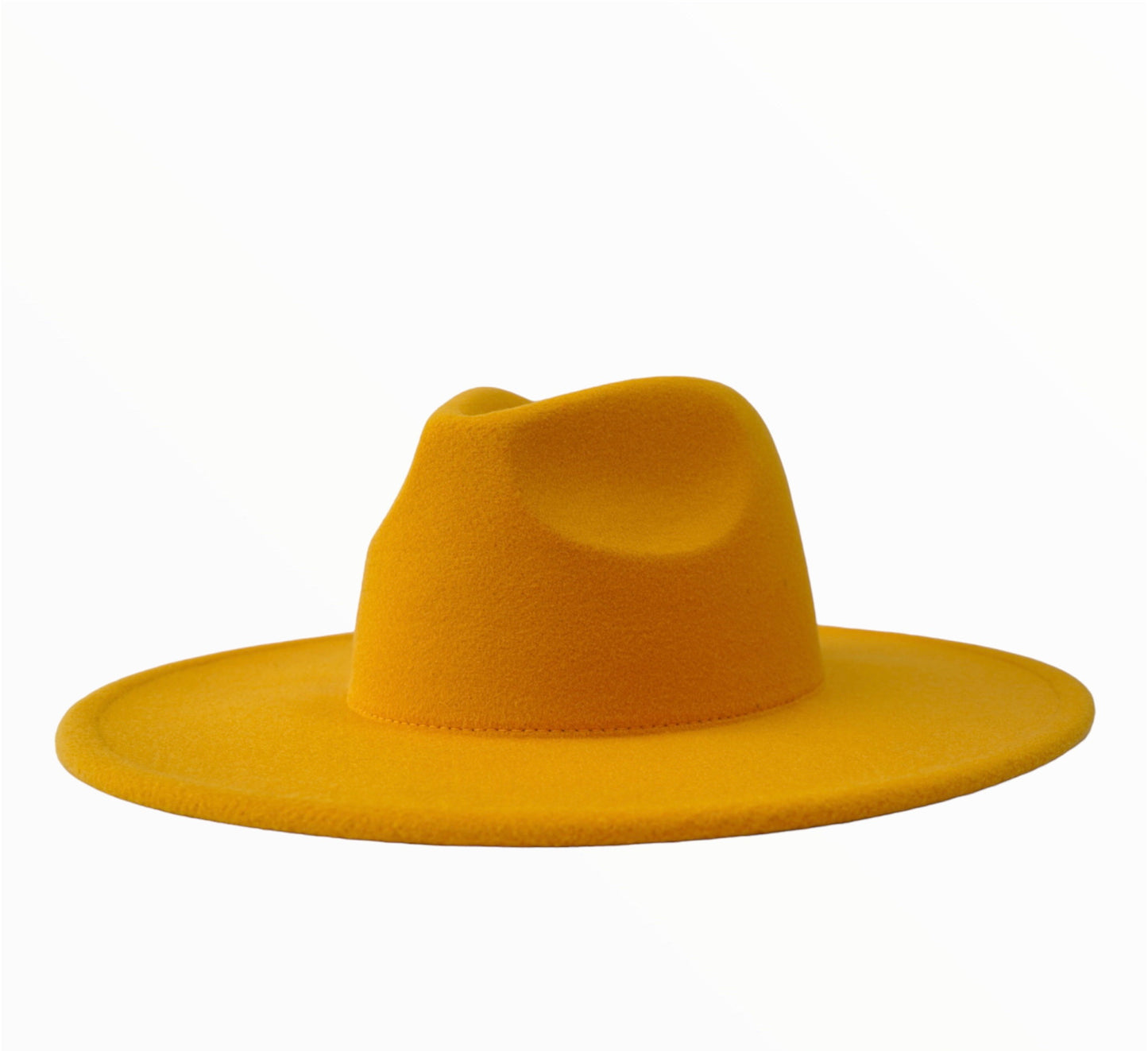 ATLANTA - WIDE BRIM FEDORA - YELLOW