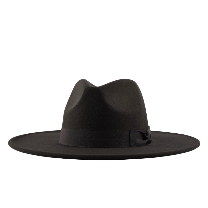 Dope Headwear's black colored unisex fedora with a bowtie headband.