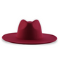 ATLANTA - WIDE BRIM FEDORA - BURGUNDY