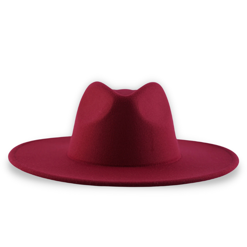ATLANTA - WIDE BRIM FEDORA - BURGUNDY
