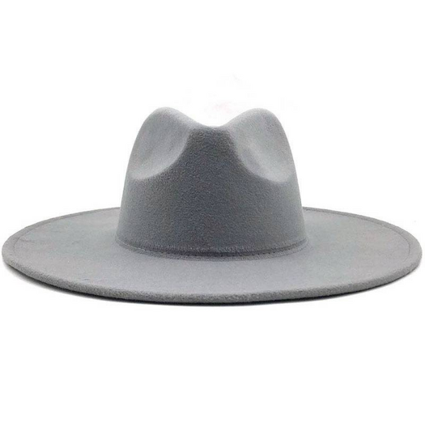 Dallas Hats Pinch Front FGR Gray 100% Wool Wide Brim Fedora Hat Large USA Made Fedora Gray 100% Wool Hats for Women for sale | eBay main image 4