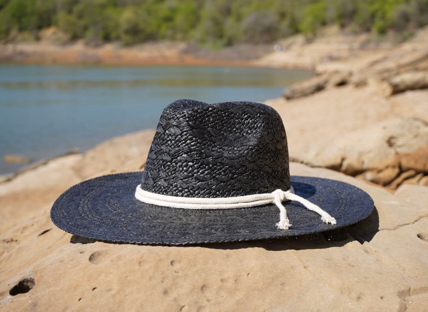 COZUMEL - BLACK WIDE BRIM SUN HAT