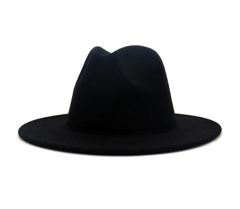 dope hats store jazzy unisex two tone fedora in black color with red underside