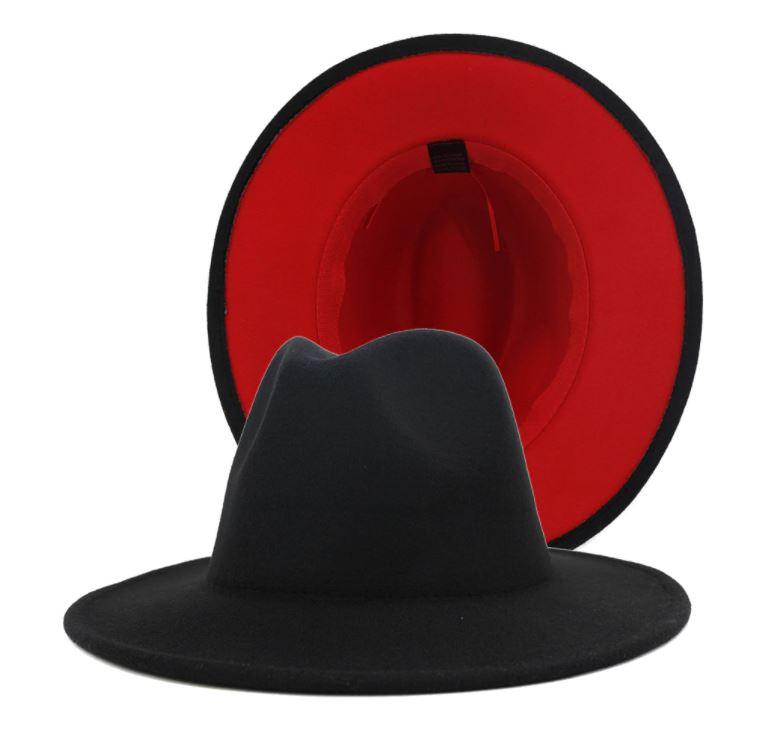 dope hats store unisex two tone fedora in black color
