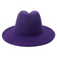 dope hats store two tone wide brim fedora hat in lakers blue and yellow color